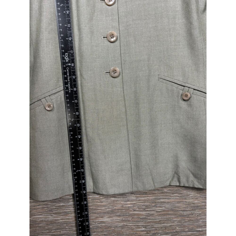 Kasper Blazer Suit Jacket Womens Size 10 Olive Green 4 Buttons Business Office - Picture 6 of 7